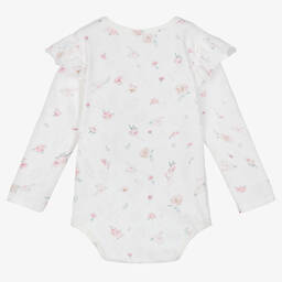 جاميكس-بودي سوت أطفال بناتي قطن لون أبيض بطبعة ورود | Childrensalon Outlet