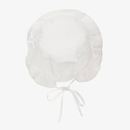 Jamiks-Белая шапочка из хлопка плюмети | Childrensalon Outlet