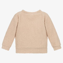 Jamiks-سويتشيرت مزيج قطن بوكليه وفليس لون بيج للأطفال | Childrensalon Outlet