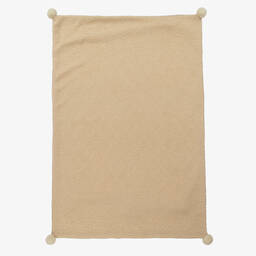 Jamiks-Beige Knit & Bouclé Blanket (100cm) | Childrensalon Outlet