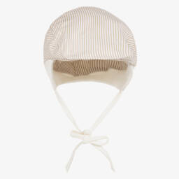 Jamiks-Boys Beige Cotton Striped Cap | Childrensalon Outlet