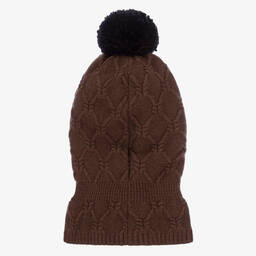 Jamiks-Boys Brown Pom-Pom Balaclava | Childrensalon Outlet