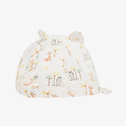 Jamiks-Boys Ivory Cotton Animal Print Cap | Childrensalon Outlet