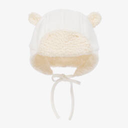 Jamiks-Boys Ivory Teddy Ear Cap | Childrensalon Outlet