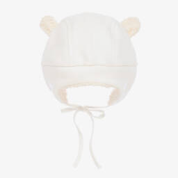 Jamiks-Boys Ivory Teddy Ear Cap | Childrensalon Outlet