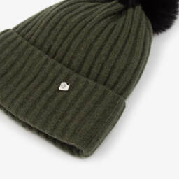 Jamiks-Boys Khaki Wool Pom-Pom Beanie | Childrensalon Outlet