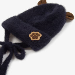 Jamiks-Boys Navy Fluffy Knit Hat | Childrensalon Outlet