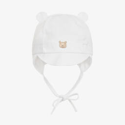Jamiks-قبعة قطنية بيضاء عضوية للأولاد | Childrensalon Outlet