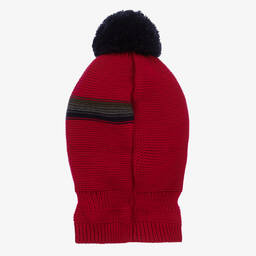 Jamiks-Красная вязаная балаклава с помпоном | Childrensalon Outlet