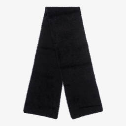 Jamiks-Черный пушистый вязаный шарф (132см) | Childrensalon Outlet