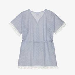 Jamiks-Girls Blue Cotton Beach Kimono | Childrensalon Outlet