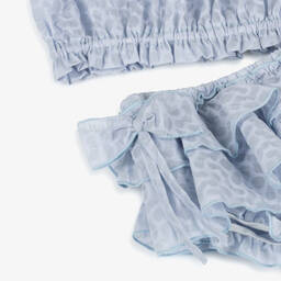 Jamiks-Girls Blue Cotton Beach Set | Childrensalon Outlet