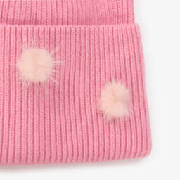 Jamiks-Girls Cozy Pink Pom Beanie | Childrensalon Outlet
