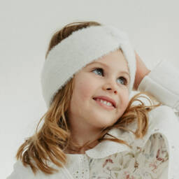 Jamiks-Girls Cream Fluffy Knit Headband | Childrensalon Outlet