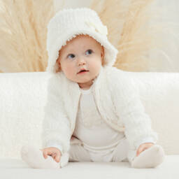 Jamiks-Girls Cream Fluffy Zip Jacket | Childrensalon Outlet