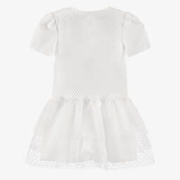 Jamiks-Girls Cream Tulle & Jersey Frock | Childrensalon Outlet