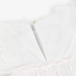 جاميكس-فستان قطن دانتيل أبيض أنيق للبنات | Childrensalon Outlet