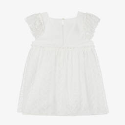 جاميكس-فستان قطن دانتيل أبيض أنيق للبنات | Childrensalon Outlet