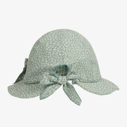 Jamiks-Girls Green Organic Cotton Hat | Childrensalon Outlet