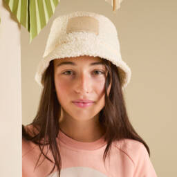 Jamiks-Girls Ivory Fleece-Lined Bucket Hat | Childrensalon Outlet
