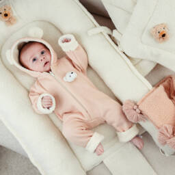 Jamiks-Girls Ivory Fleece Teddy Nest | Childrensalon Outlet