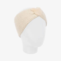 Jamiks-Girls Ivory Fluffy Bear Headband | Childrensalon Outlet