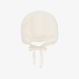 Jamiks-Girls Ivory Knit Bow Hat | Childrensalon Outlet