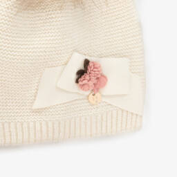 Jamiks-Girls Ivory Knit Hat and Snood | Childrensalon Outlet
