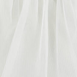 Jamiks-Girls Ivory Ribbed Tulle Dress | Childrensalon Outlet