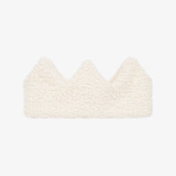 Jamiks-Girls Ivory Sherpa Crown Hairband | Childrensalon Outlet