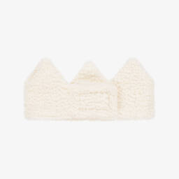 Jamiks-Girls Ivory Sherpa Crown Hairband | Childrensalon Outlet