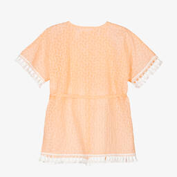 Jamiks-Girls Orange Cotton Beach Kimono | Childrensalon Outlet