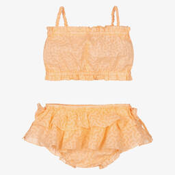 Jamiks-Girls Orange Cotton Beach Set | Childrensalon Outlet