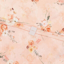 Jamiks-Розовая бамбуковая пеленка в цветочек для девочек (96см) | Childrensalon Outlet