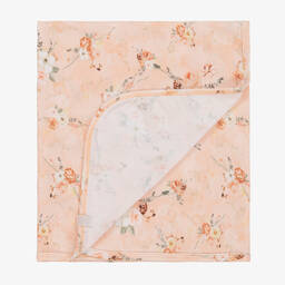 Jamiks-Розовая бамбуковая пеленка в цветочек для девочек (96см) | Childrensalon Outlet