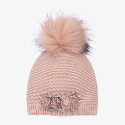 Jamiks-Girls Pink Pom-Pom Hat | Childrensalon Outlet