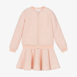 Jamiks-Girls Pink Tweed Jacket Ensemble | Childrensalon Outlet