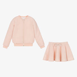 Jamiks-Girls Pink Tweed Jacket Ensemble | Childrensalon Outlet