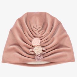 Jamiks-Girls Pink Velour Turban | Childrensalon Outlet