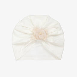 Jamiks-Girls Soft Ivory Lace Turban | Childrensalon Outlet