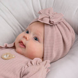 Jamiks-Girls Soft Pink Bow Hat | Childrensalon Outlet