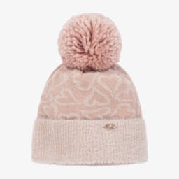 Jamiks-Girls Soft Pink Heart Pom Hat | Childrensalon Outlet