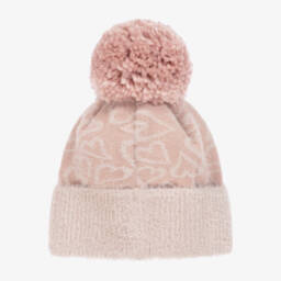 Jamiks-Girls Soft Pink Heart Pom Hat | Childrensalon Outlet