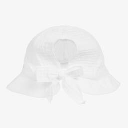 Jamiks-Белая шапочка из органического хлопка | Childrensalon Outlet