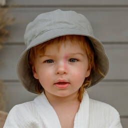 Jamiks-Зеленая панама из хлопка и льна | Childrensalon Outlet