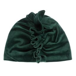 Jamiks-قبعة توربان قطيفة لون أخضر للبنات | Childrensalon Outlet