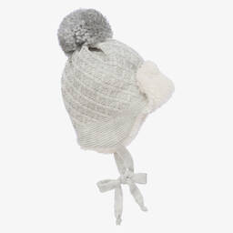 Jamiks-Серая вязаная шапка с помпоном | Childrensalon Outlet