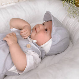 جاميكس-كاب قطن عضوي تويل لون رمادي للأطفال | Childrensalon Outlet