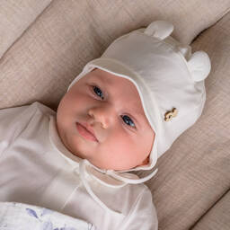 جاميكس-قبعة قطن جيرسي لون عاجي للأطفال | Childrensalon Outlet