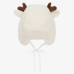 Jamiks-قبعة أطفال رضع قطن بوكليه فليس لون عاجي  | Childrensalon Outlet